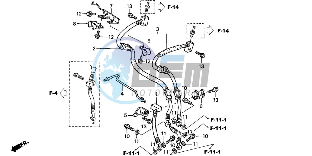 FRONT BRAKE HOSE (VFR800)