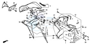 CBR600RA9 Europe Direct - (ED / ABS) drawing LOWER COWL (R.) (CBR600RR9,A/RA9,A)