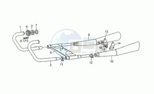 California III 1000 Carburatori Carenato Carburatori Carenato drawing Exhaust unit