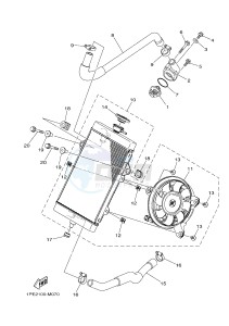 YFM700R YFM70RSSH RAPTOR 700R SE2 (B469) drawing RADIATOR & HOSE