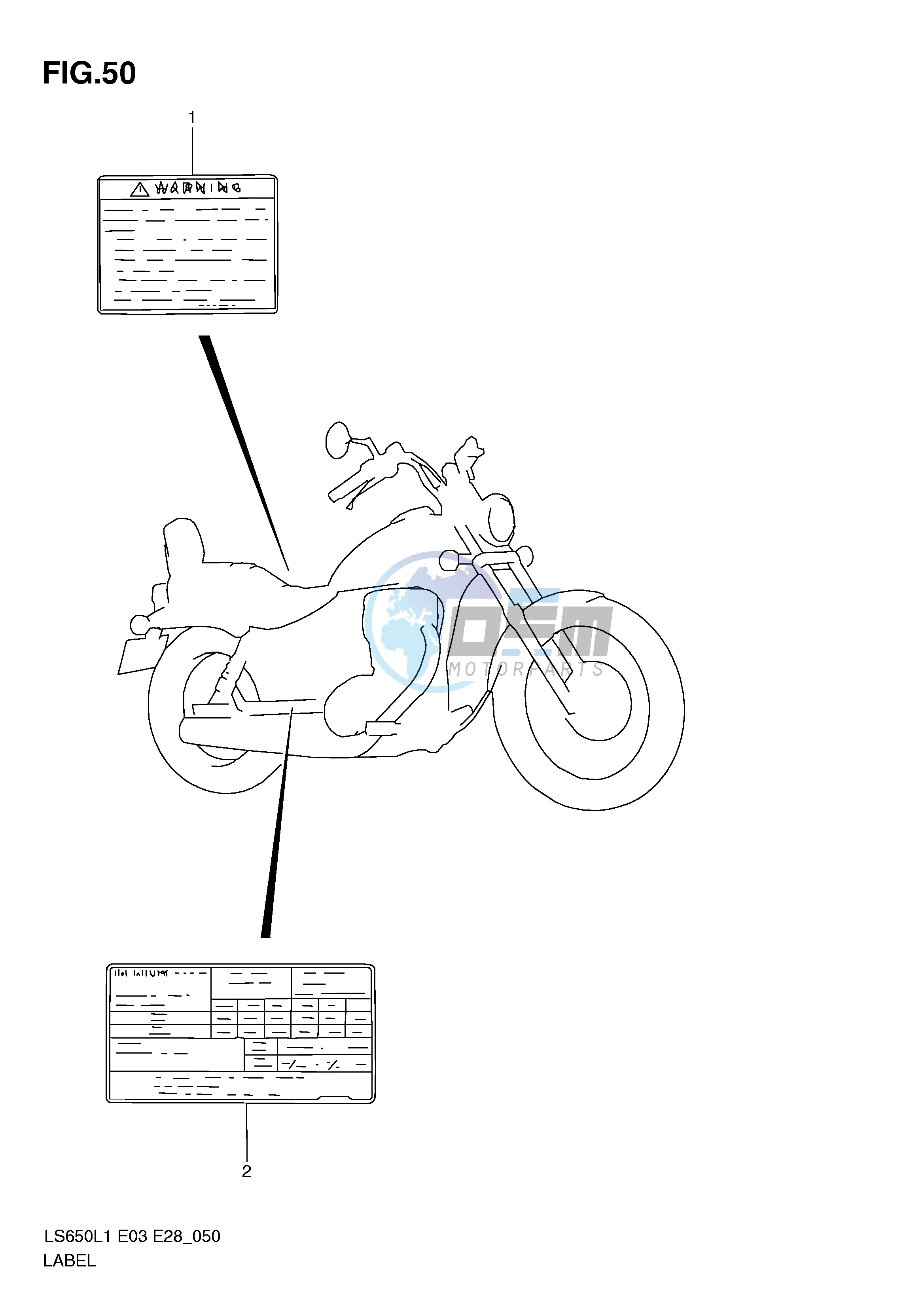 WARNING LABEL (LS650L1 E28)