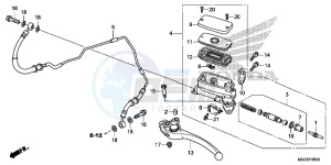 CB1100SAE CB1100 UK - (E) drawing CLUTCH MASTER CYLINDER