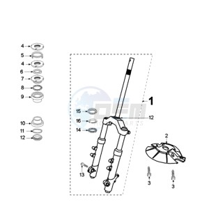 ELYSEO 125 FR drawing FRONT FORK / STEERINGHEAD