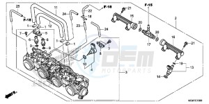 CB600FD Hornet 3ED drawing THROTTLE BODY