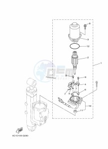 F50DET drawing TILT-SYSTEM-2