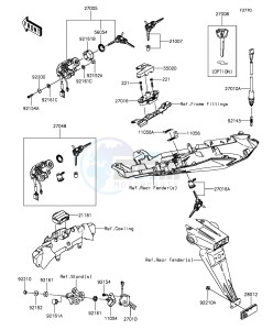 NINJA ZX-6R ABS ZX636FGFA GB XX (EU ME A(FRICA) drawing Ignition Switch