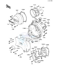 KZ 650 H [CSR] (H3) [CSR] drawing ENGINE COVERS -- 83 H3- -