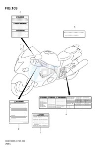 GSX1300R (E2) Hayabusa drawing LABEL (GSX1300RL1 E24)