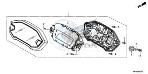 CBR500R England - (3ED) drawing METER