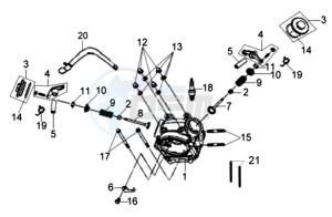 JET 4 50cc drawing CYLINDER HEAD CPL