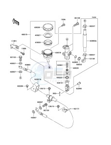 NINJA ZX-12R ZX1200-B4H FR GB GE XX (EU ME A(FRICA) drawing Rear Master Cylinder