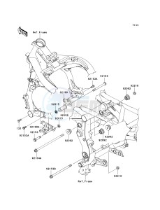 ER 650 C [ER-6N](9F) C9F drawing ENGINE MOUNT