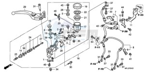 CBR1000RA9 France - (F / ABS CMF HRC MKH) drawing FR. BRAKE MASTER CYLINDER (CBR1000RA)