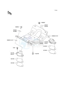 JS 800 A [800 SX-R] (A6F-A9F) A9F drawing ENGINE MOUNT