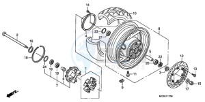 ST1300A9 France - (F / ABS CMF MME) drawing REAR WHEEL