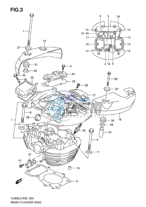 REAR CYLINDER HEAD