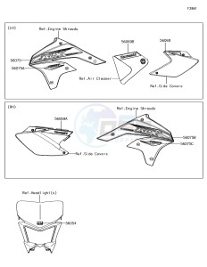 KLX450R KLX450AJF EU drawing Decals