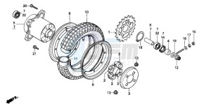 ST50 drawing REAR WHEEL