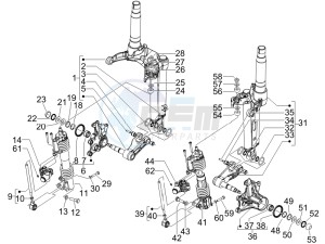 MP3 250 (USA) USA drawing Front fork components (Mingxing)