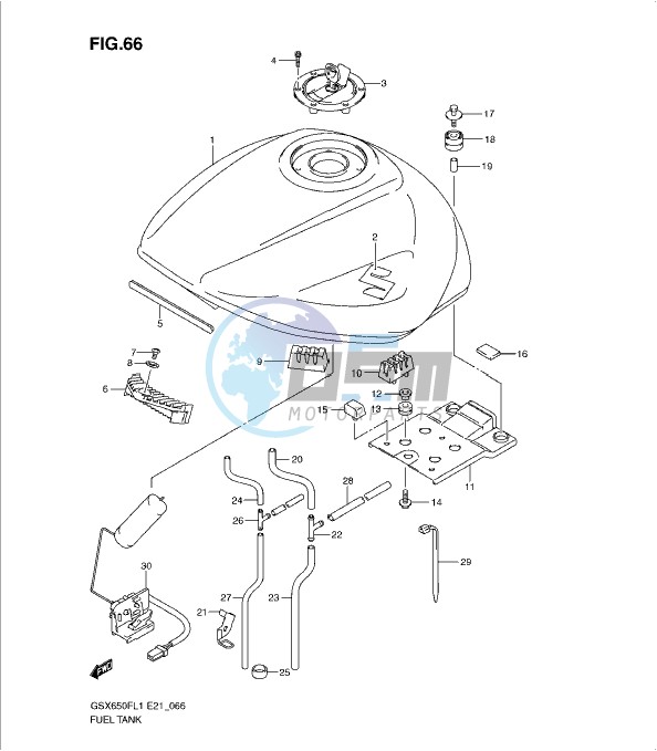 FUEL TANK (GSX650FAL1 E21)