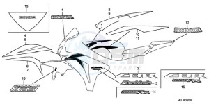 CBR1000RA9 UK - (E / ABS MKH MME) drawing STRIPE/MARK (1)