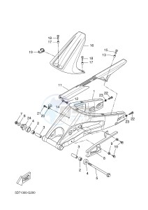 YZF-R125 R125 (5D7J 5D7J 5D7J) drawing REAR ARM