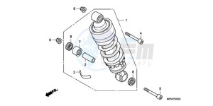 CB1000RA9 Europe Direct - (ED / ABS) drawing REAR CUSHION