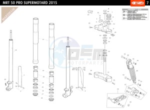 MRT-50-PRO-SM-PRO-GREEN drawing FRONT FORK MARZOCCHI