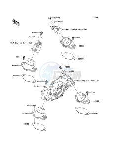 JET SKI STX-12F JT1200D6F FR drawing Engine Mount