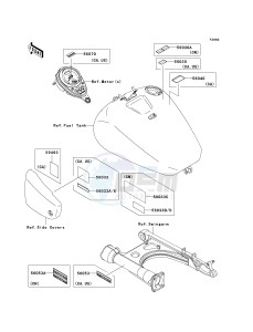 VN 1500 B [VULCAN 88 SE] (B1-B3) N8F drawing LABELS