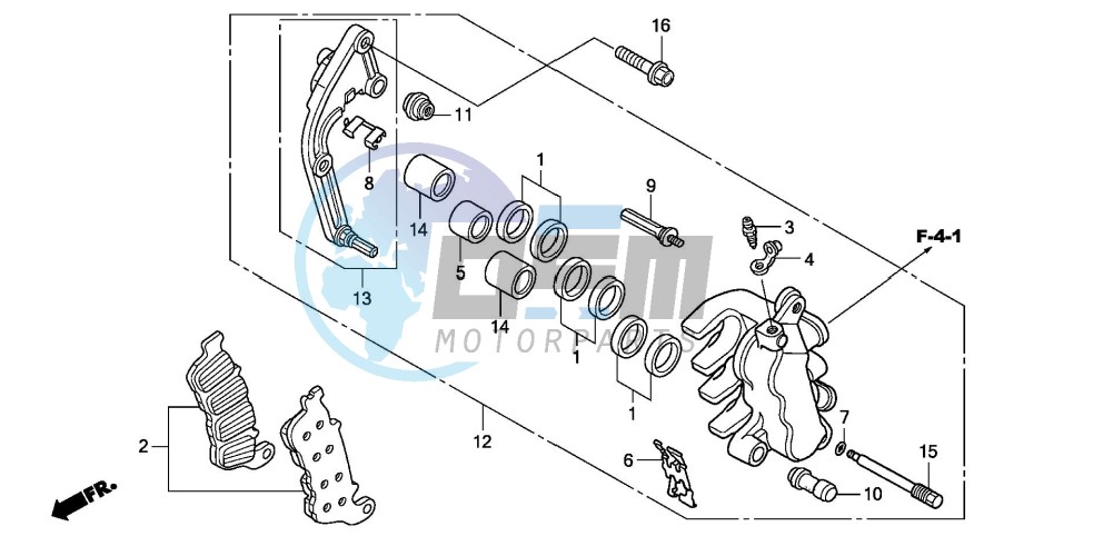 L. FRONT BRAKE CALIPER (CB600FA)