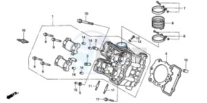 XL1000V VARADERO drawing CYLINDER HEAD (FRONT)