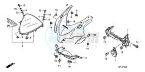 CBR1000RR9 France - (F / CMF MME REP) drawing UPPER COWL (2)