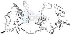 CBF500A drawing HANDLE LEVER/SWITCH/CABLE