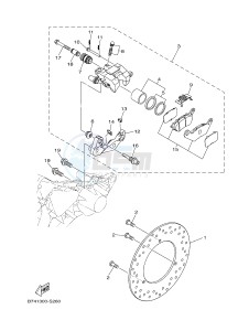 YP125RA X-MAX 125 ABS POLICE BELGIUM drawing REAR BRAKE CALIPER