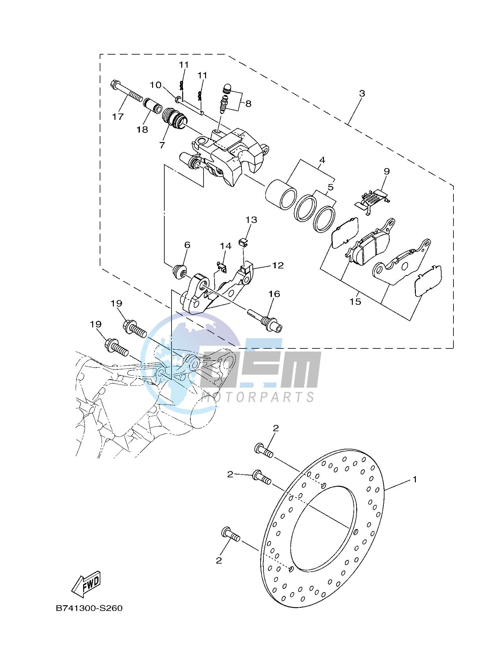 REAR BRAKE CALIPER