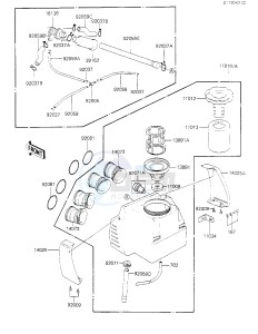 KZ 700 A (A1) drawing AIR CLEANER