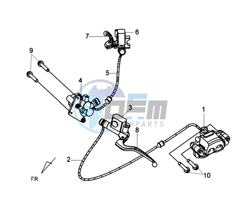 BRAKE CALIPER FOR / BRAKE CALIPER ACHTER