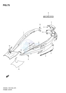 AN400 (E03) Burgman drawing FRAME COVER (AN400ZAL1 E33)