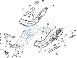 X9 500 Evolution 2006-2007 (USA) drawing Central cover - Footrests