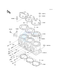 JH 900 A [900 ZXI] (A1-A3) [900 ZXI] drawing CYLINDER HEAD_CYLINDER