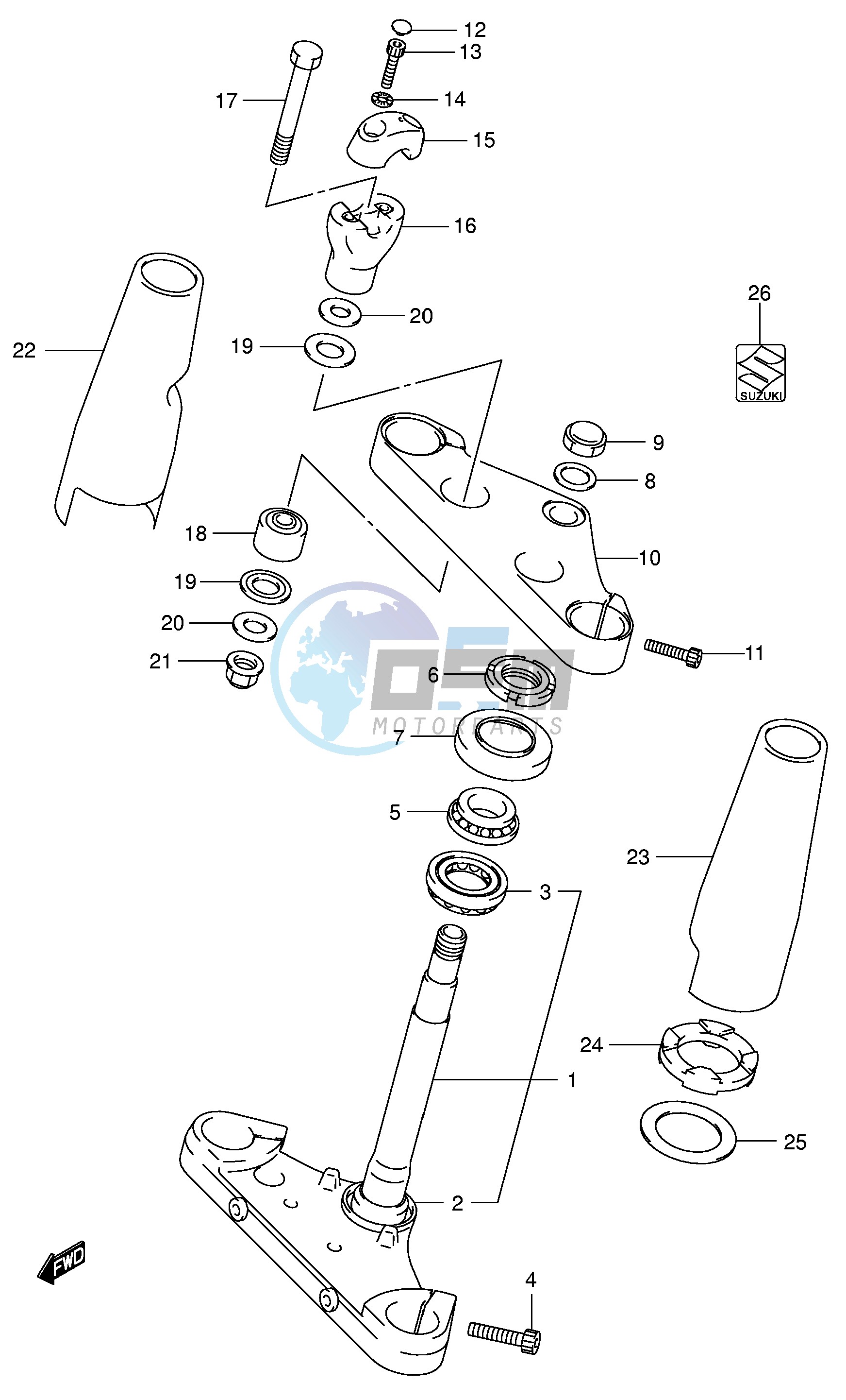 STEERING STEM (MODEL K5)