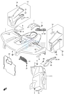 LT-A500X drawing FRONT FENDER (LT-A500XZL4 P17)