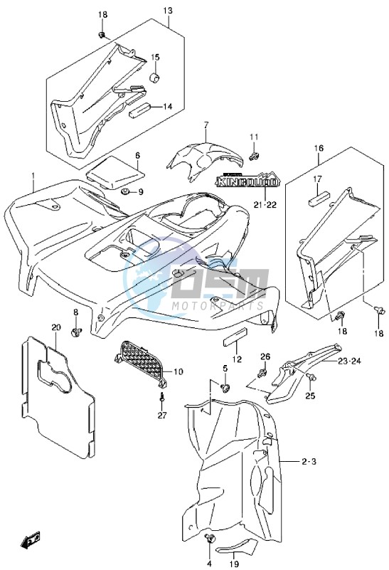 FRONT FENDER (LT-A500XZL4 P17)