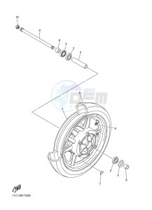 XVS1300A MIDNIGHT STAR (1CS5) drawing FRONT WHEEL