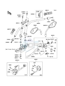 Z750R ZR750NBF FR GB XX (EU ME A(FRICA) drawing Handlebar