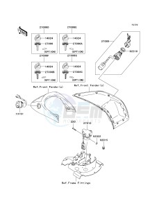 KVF 650 F [BRUTE FORCE 650 4X4I] (F6F-F9F ) F7F drawing IGNITION SWITCH