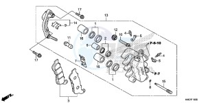 NSS125DF Forza 125 - NSS125D Europe Direct - (ED) drawing FRONT BRAKE CALIPER (CBS)