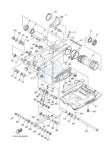 YFM700R YFM700RE RAPTOR 700R (1PE6 1PE7 1PE8) drawing REAR ARM