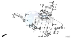 CBR1000RA9 UK - (E / ABS MKH MME) drawing STEERING DAMPER